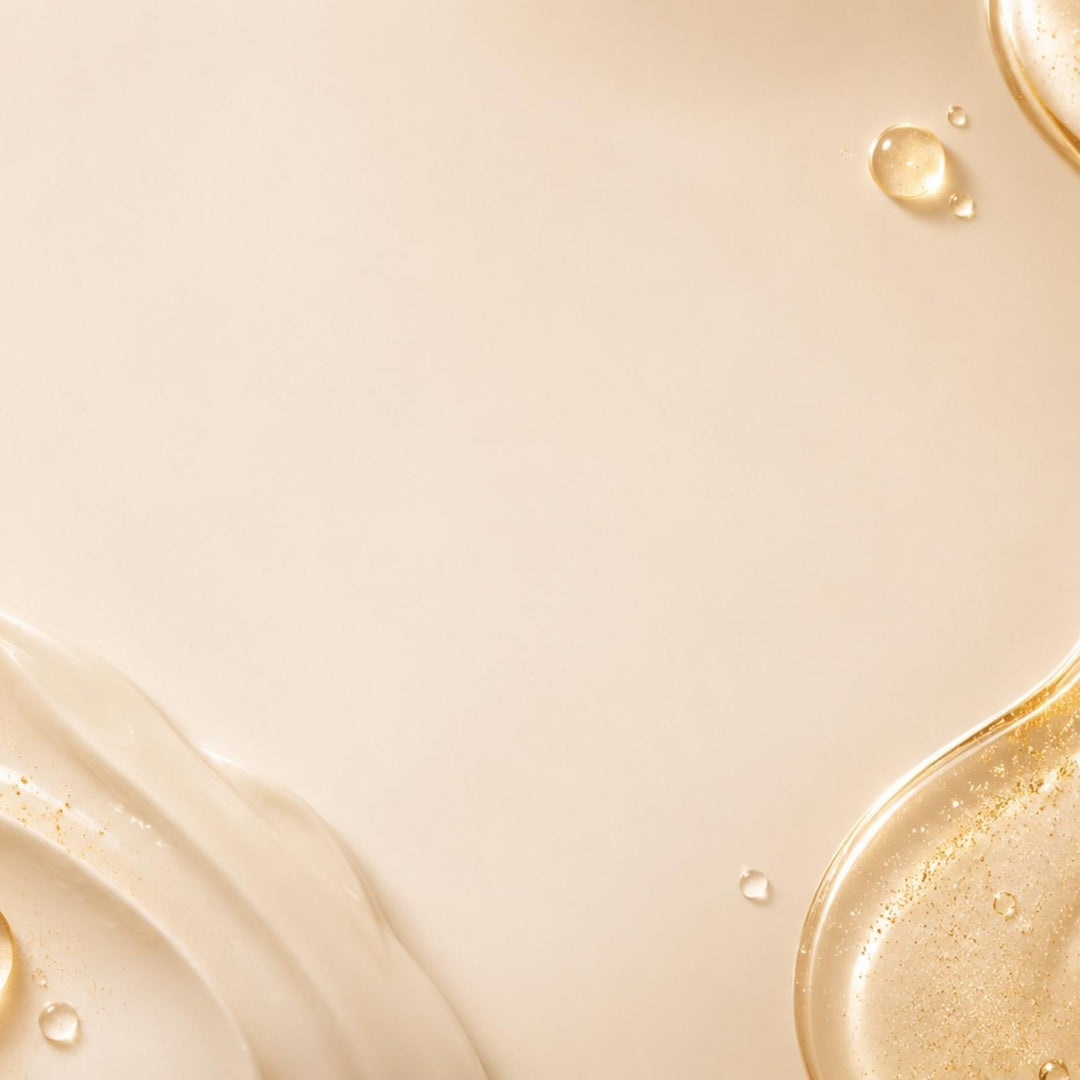 Exklusive, gold-beige Textur mit edlem Glanz der Premium-Produktlinie Skinoblesse für anspruchsvolle Haut.