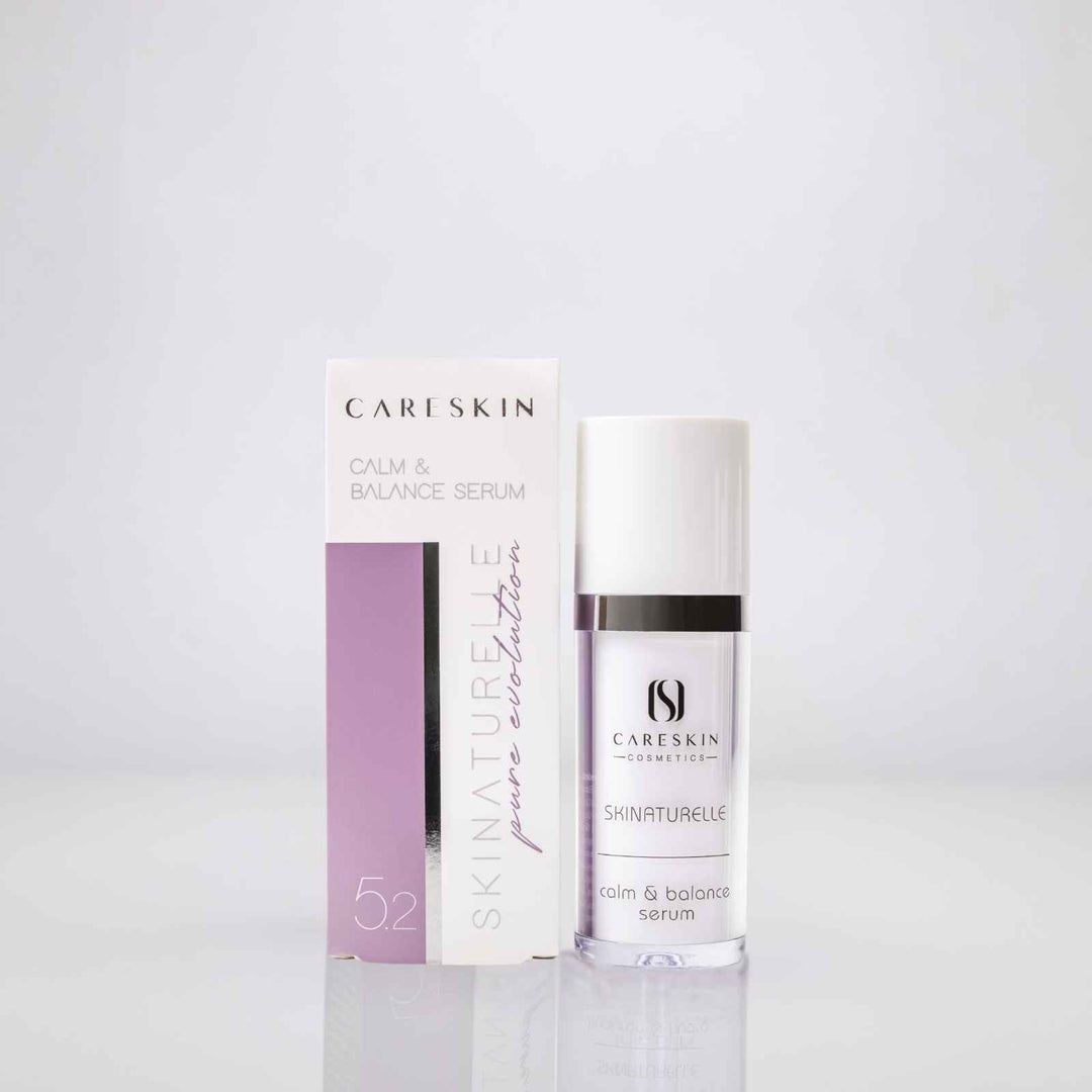 Careskin Skinaturelle Calm & Balance Serum Pumpflasche mit Verpackung – beruhigendes Gesichtsserum für sensible Haut pure evolution