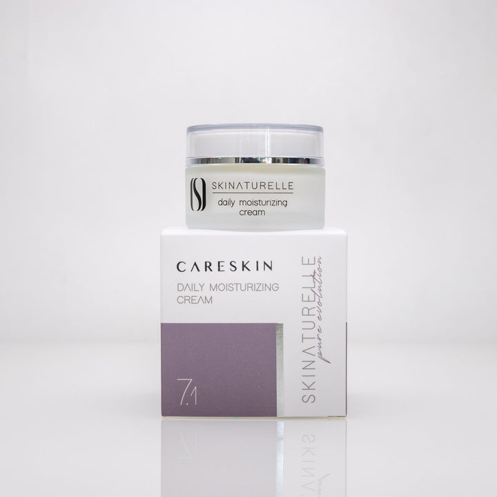 Careskin Skinaturelle Daily Moisturizing Cream Tiegel auf Verpackung – tägliche Feuchtigkeitspflege Skinaturelle pure evolution