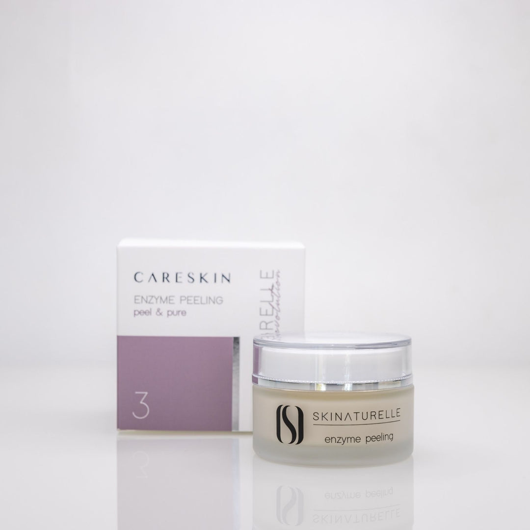 Careskin Skinaturelle Enzyme Peeling Tiegel mit Verpackung – peel & pure Gesichtspeeling für reine Haut