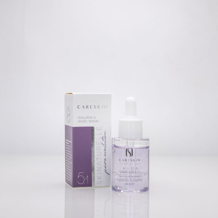 Careskin Skinaturelle Hyaluron & Hydro Serum Pipettenflasche mit Verpackung – feuchtigkeitsspendendes Gesichtsserum mit Hyaluronsäure
