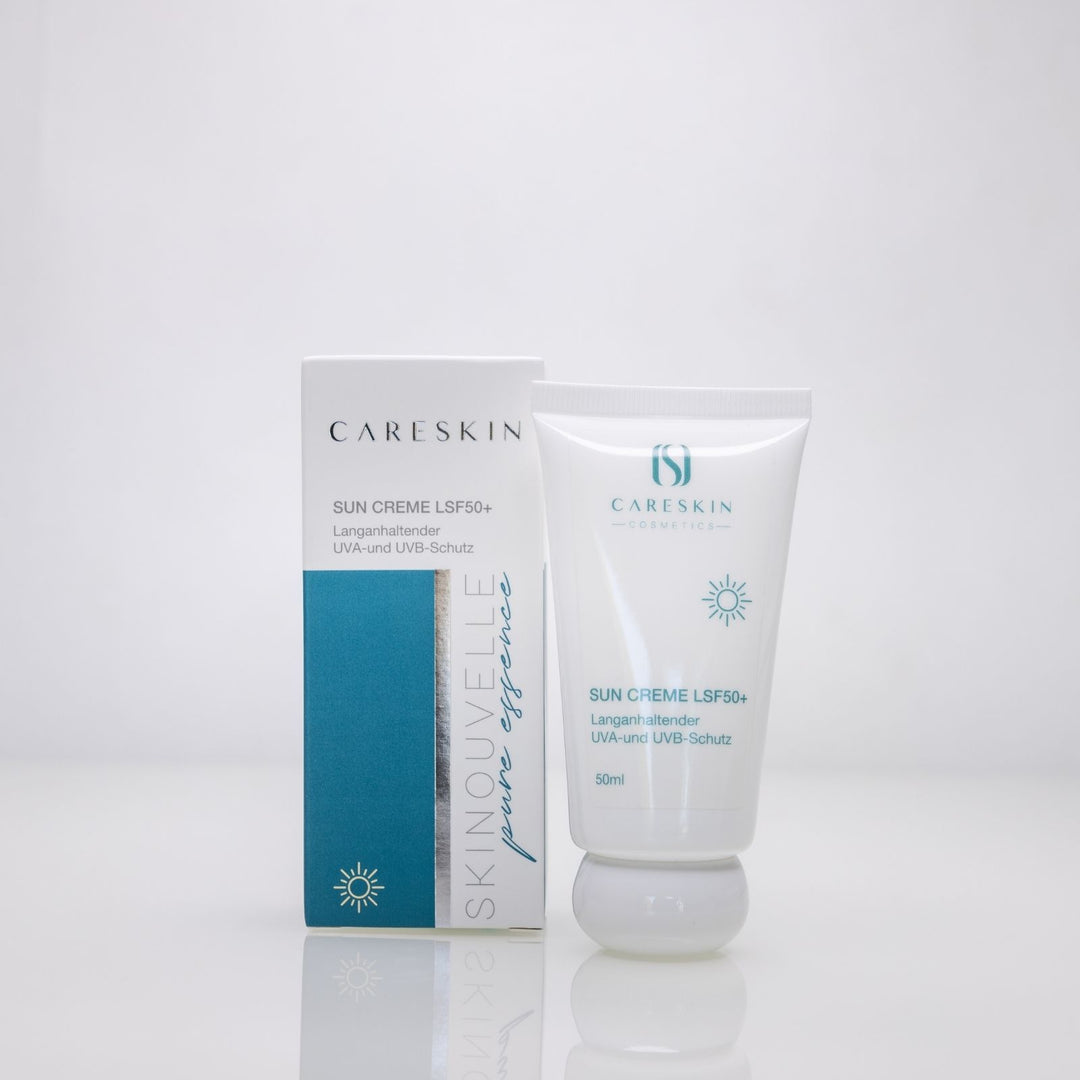 Careskin Skinouvelle Sun Creme LSF50+ Tube mit Verpackung – langanhaltender UVA- und UVB-Schutz Sonnencreme 50ml